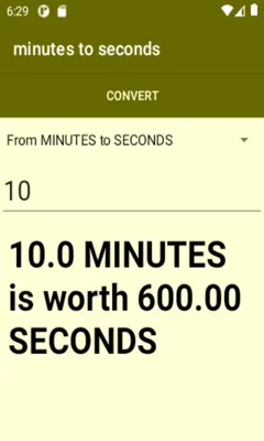 Minutes to seconds converter android App screenshot 3